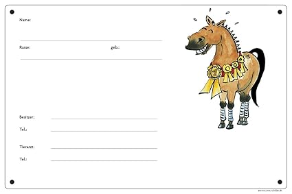 Boxenschild / Stalltafel 'Schleifensammler' (Vollblut / Warmblut / Pony)