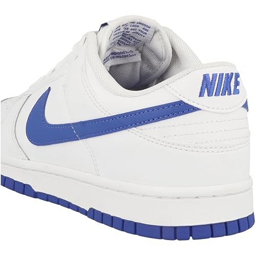 NIKE Dunk Low Retro Men's Shoes, White Hyper Royal, in Bahrain