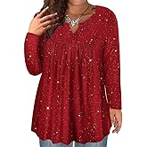 TIYOMI Plus Size Tunic for Women Long Sleeve Fall Tops XL-5XL