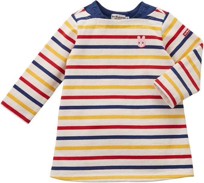 Amazon Co Jp ミキハウス ホットビスケッツ ワンピース 73 1901 452 服 ファッション小物