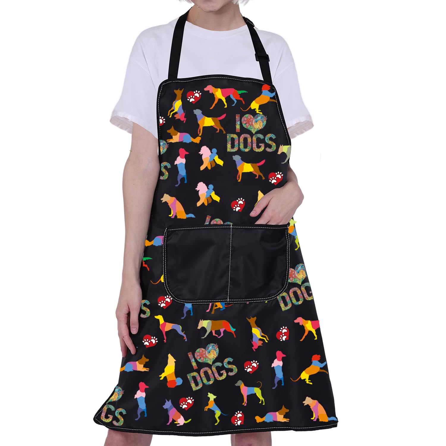 BNQL Cute Dog Apron - Waterproof & Cooking Apron for Dog Groomer & Trainer Gifts