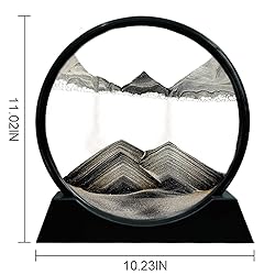 Aoderun Moving Sand Art Picture Round Glass 3D Deep