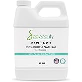 Soapeauty Marula Oil Cold Pressed Unrefined | 100% Pure Natural Carrier Oil for Face, Skin, Hair & DIY Soap Making | 32 fl oz