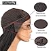 Life Diaries Ombre 2 Tones Auburn Pink Hair Synthetic Lace Front Wig Dark Roots Long Udreamy Nautral Straight Glueless Replacement Hair Wigs For Women Heat Resistant Fiber Hair Half Hand Tied 26 Inch