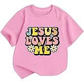 Zoemghc Girl's Christian Graphic Tees Jesus Shirts for Kids Faith Cute Floral Inspirational Tshirt Religious Bible Verse Tops
