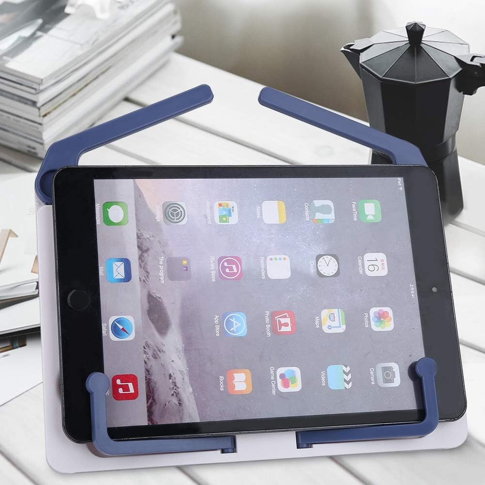 Tabletop Music Stand, Portable Desktop Book Holder, Adjustable 0-60 Degree, Multi Functional, Blue - Image 4