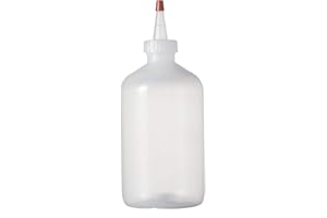 Consolidated Plastics Boston Round Bottles with Yorker Dispensing Cap, LDPE, 16 oz., 12 Piece
