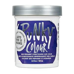Punky Violet Semi Permanent Conditioning Hair Color, Vegan, PPD and Paraben Free, lasts up to 25 washes, 3.5oz