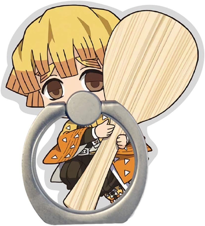 ALTcompluser Anime Demon Slayer Kimetsu No Yaiba Mobile Phone Holder Finger Holder Smartphone Case Finger Grip Holder Self Adhesive Mobile Phone Finger Holder Ring Holder Stand
