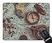 NUOCHUANG Antique Pirate Rare Items Collections Including with a Compass Ancient World Map Mouse Pads Design Non-Slip Rubber Computer Mouse Pad