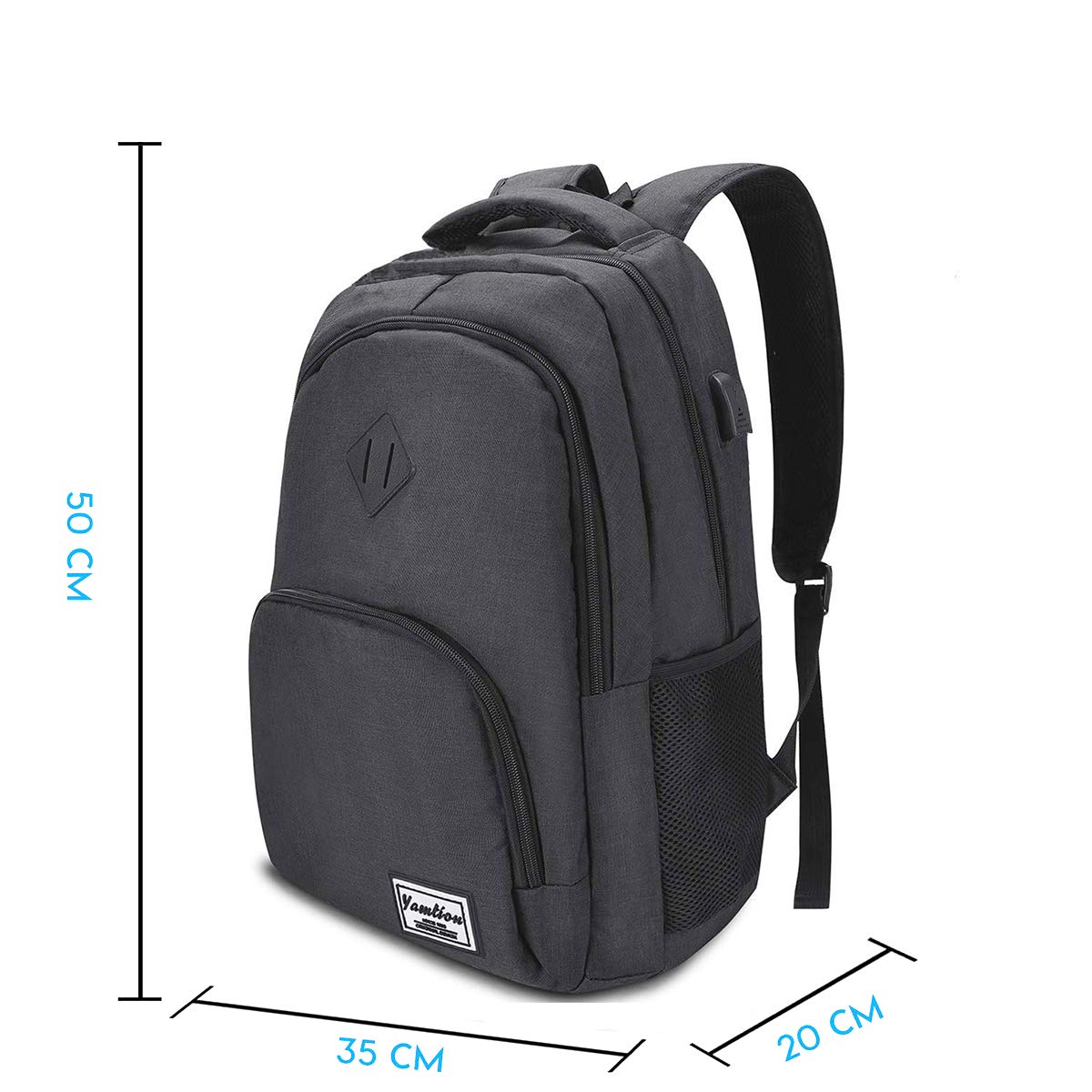 Valigeria *B6-Grigio Scuro YAMTION Zaino per Computer,Unisex Laptop Zaino  Portatile da 15.6 Pollici Business Zaino con Porta USB Scuola Zaino  urban-earth.co.uk