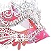 Cozypony Masquerade Masks, Lacer Cut Luxury Princess Venetian Ball Masks with Rhinestone for Halloween Mardi Gras Party or Wedding (One Size, Silver+Pink)