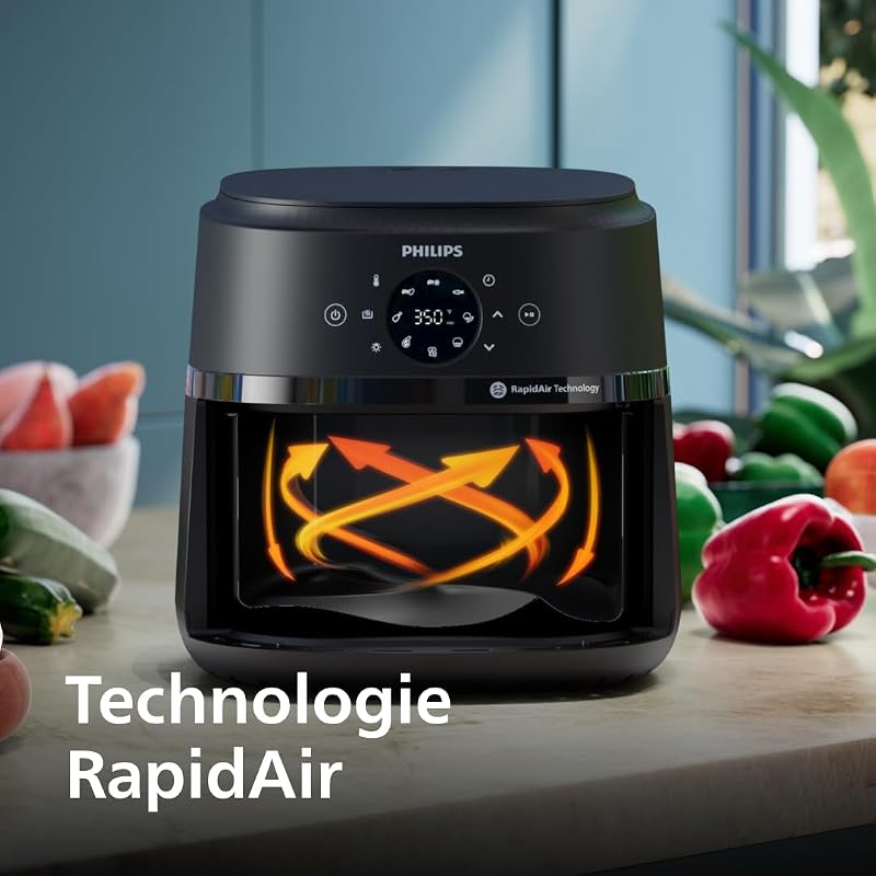 Airfryer 2000 - Air Fryer 6.2L, 13 modes, écran tactile, Noir