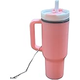 Tumbler Cup Christmas Ornament | Miniature Drinkware Replica for Holiday Decor | 2025 Gift Secret Santa White Elephant (Pink)