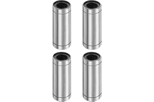 uxcell 4Pcs LM12LUU Linear Ball Bearings, 12mm Bore Dia, 21mm OD, 57mm Length Double Side Rubber Seal Linear Motion Bearing f