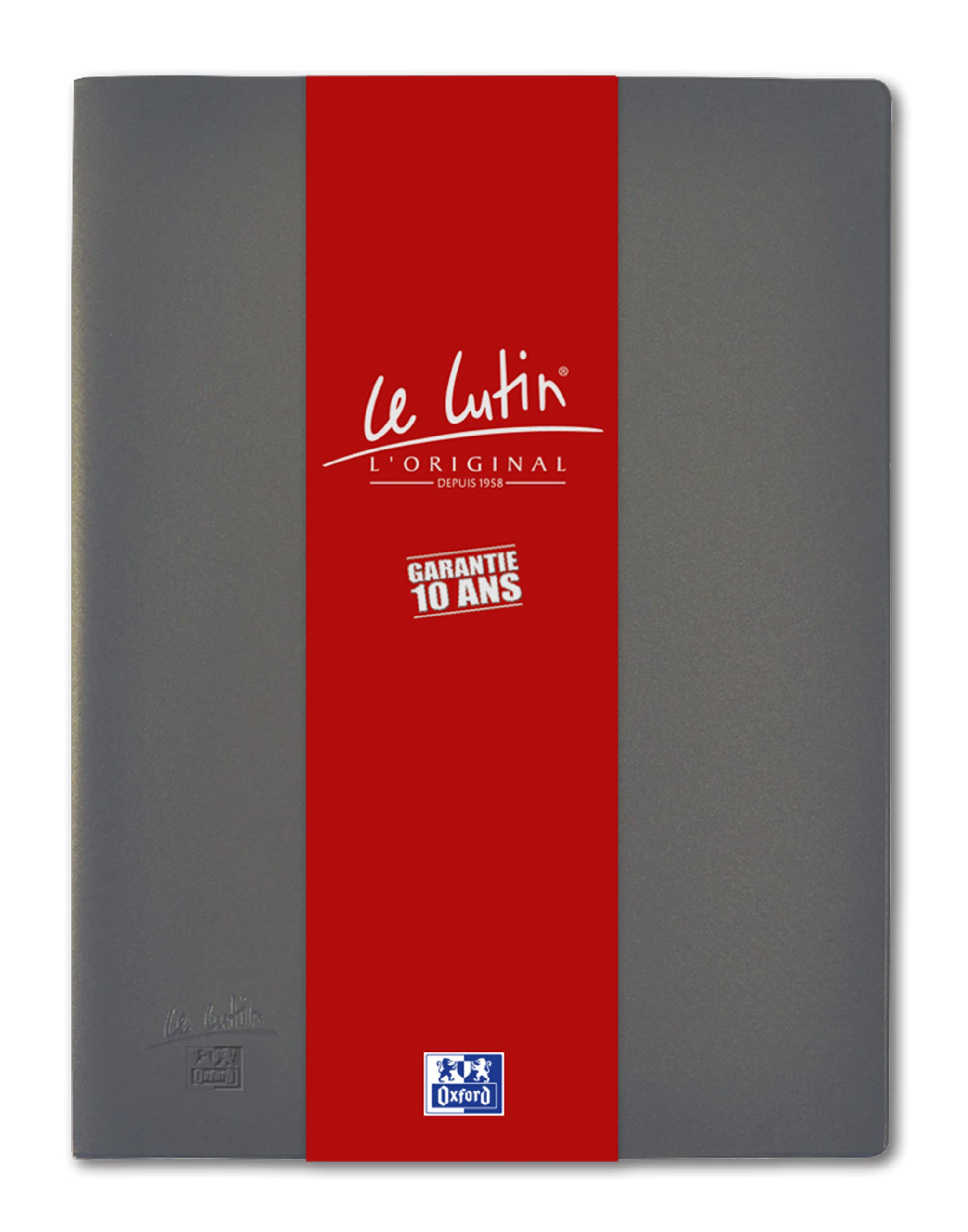 OXFORD Le Lutin® L'Original Document Folder A4 80 Pages / 40 Pockets PVC Grey