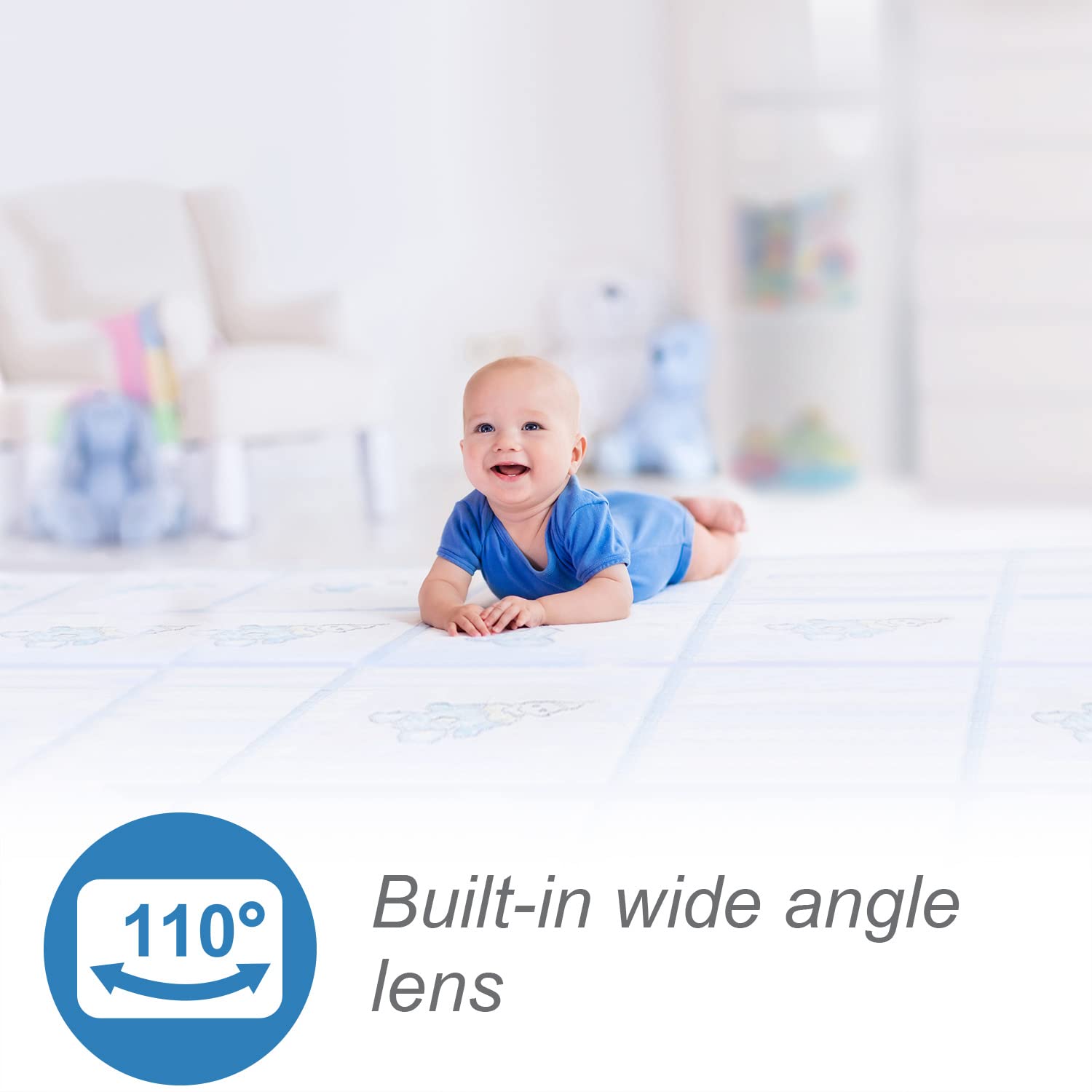 VTech RM7764-2HD Smart WiFi 2 Camera BabyMonitor, 360° Pan&Tilt, 10X Zoom, 7” HD Display & NightVision, Soothing Sounds, 2-Way Talk, Temperature & Motion Detection