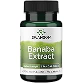 Swanson High Potency Banaba Extract - Herbal Supplement to Hep Maintain Healthy Blood Levels - Supporting Daily Health Maintenance - (90 Capsules, 60mg Each)