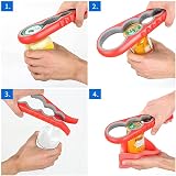 Otstar Jar Opener and Bottle Opener Red Non-Slip Ergonomic Handle view 3