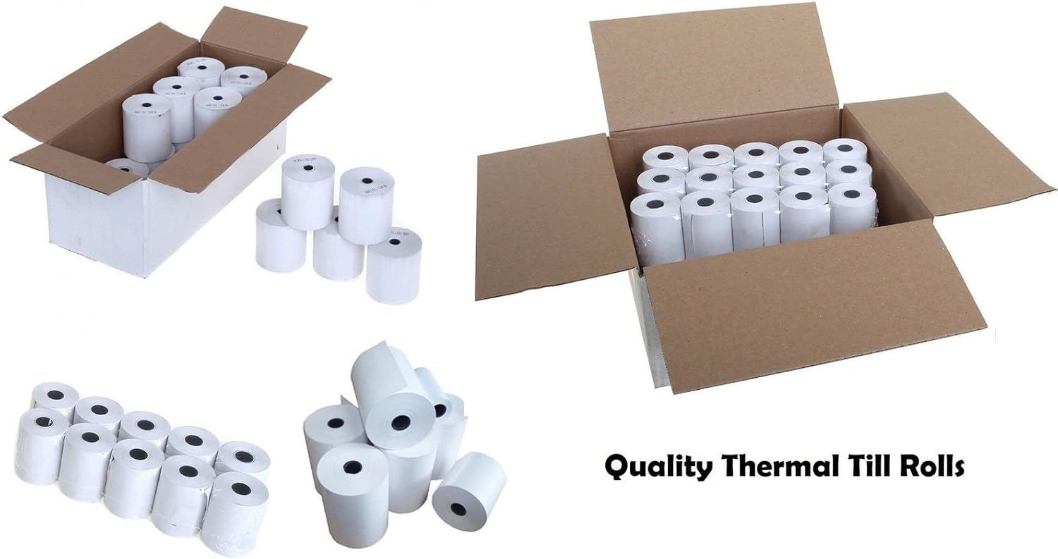 80mm x 80 mm THERMAL PAPER TILL ROLLS MACHINE TILL ROLLS, CREDIT CARD ROLLS,PDQ CASH REGISTER