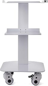 VEVOR 3-Layer Medical Lab Cart White Rolling Trolley Utility Cart with Wheels view 9
