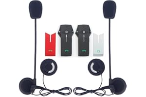 EuroFone Colo-RC Motorcycle Helmet Intercom,Motorcycle Helmet Communication System 1000M IP65 Waterproof DSP&CVC Noise Cancellation FM（Pack 2）