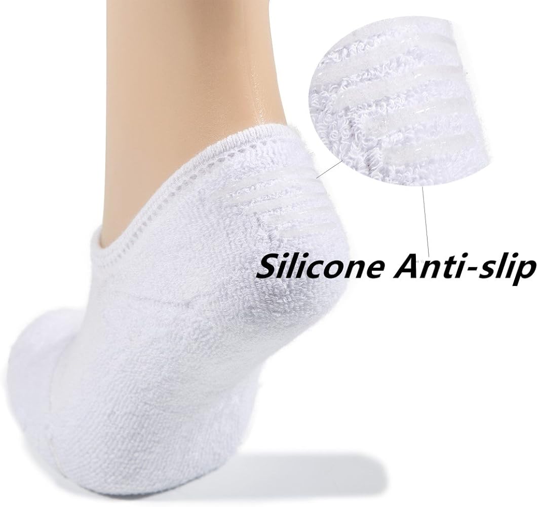 Leotruny Women's Cushion Sweat-absorbent Breathable Soft Athletic No Show Socks at  Women’s Clothing store