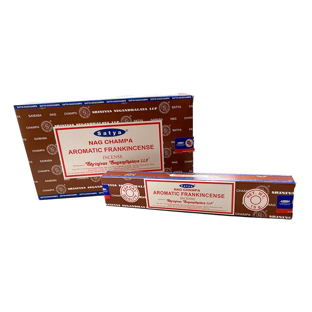 VIE Satya Incense Sticks, 12 Packs x 15g, Aromatic Frankincense