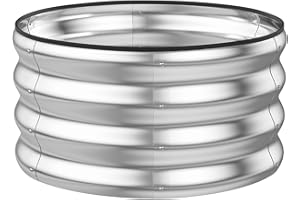 GreatBuddy 2×2×1ft Galvanized Raised Garden Beds Outdoor, Metal Planter Boxes Outdoor for Vegetables, Fruits, Flower, Herb, Anti-Rust& Weather-Resistant, Silver