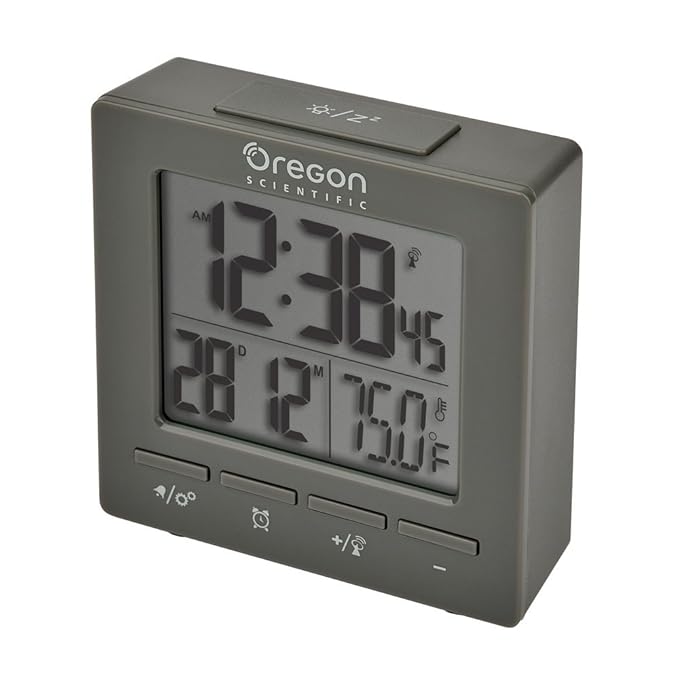 Buy Oregon Scientific RM511A Radio Controlled Alarm Clock (Grey) by