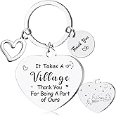 Thank You Gifts Appreciation Keychain - Inspirational Keyring for Women, Employee, Teacher, and Coworker for Thanksgiving