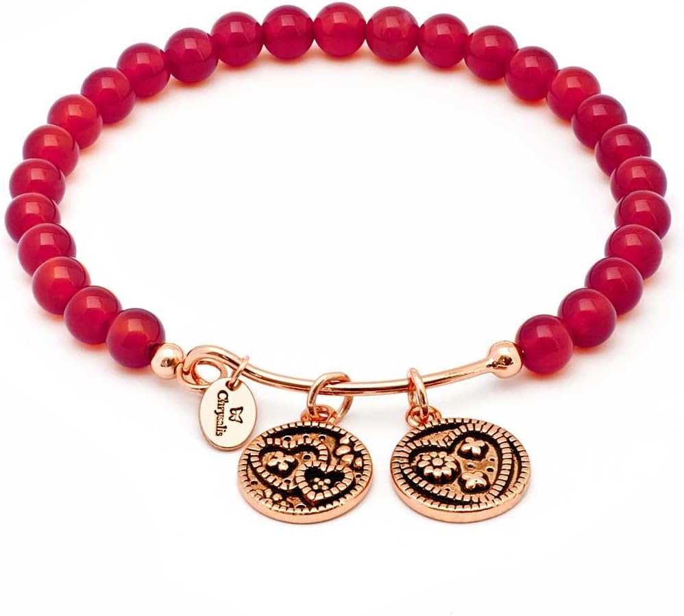 Chrysalis Love Red Agate Expandable Bangle