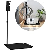 CPAP Hose Holder for Bed - (Wall-Damage-Free) Black CPAP Machine Protective Tray with Adjustable Height Hook for Hanging Mask &amp; Accessories to Keep Bedside Tidy