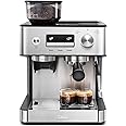 Gevi Espresso Machine With Grinder & Steam Wand,Latte Maker with Adjustable Shot Volume for Home, Stainless Steel Espresso Coffee Machine, 2.3L Water Tank, Gift for Mom and Dad