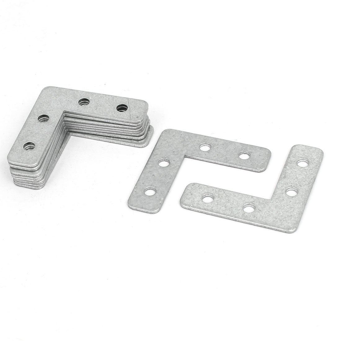 Sourcingmap 40mmx40mmx1mm Metal Flat L Shaped Corner Brace Angle Bracket Repair Plates 15mm Width 10pcs