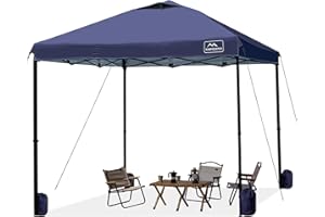 KAMPKEEPER 10x10 Pop Up Commercial Canopy Tent - Waterproof & Portable Outdoor Shade with Adjustable Legs, Air Vent, Carry Bag & Sandbags(Navy Blue)