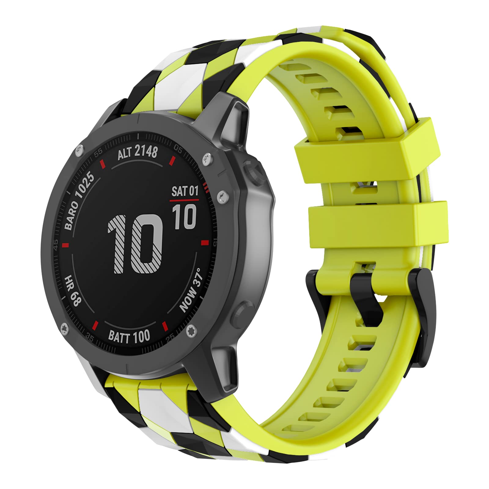 OVERSTEP Compatible for Garmin Fenix 7，22mm Width Soft Silicone Replacement Band Watch Strap for Fenix 7/Fenix 6/Fenix 6 Pro/Fenix 5/Fenix 5 Plus/Forerunner 935/Forerunner945