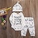 Baby Boy Girl Suit for Baby Shower Deer Print Long Sleeve Romper+Long Pants+Hat (12-18months, White)