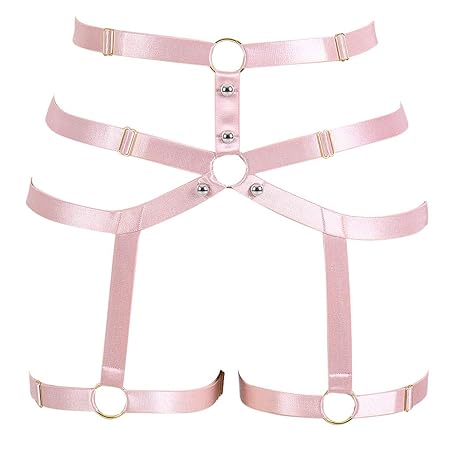 Damen Bein Body Harness Schultergurt Taille Strümpfe Hosenträger Aufenthalte Bein Schenkel Strumpfband Punk Gothic Mode unter