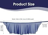 Yolev Ballet Wrap Skirt Chiffon Adjustable Waist Dark Blue Women Girls view 4