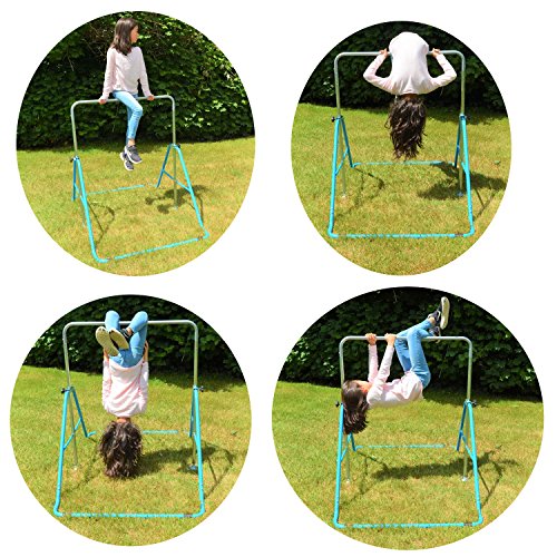 Jungle Kids Blue Gym Horizontal Hanging Monkey Bar Gymnastics Indoor Playground