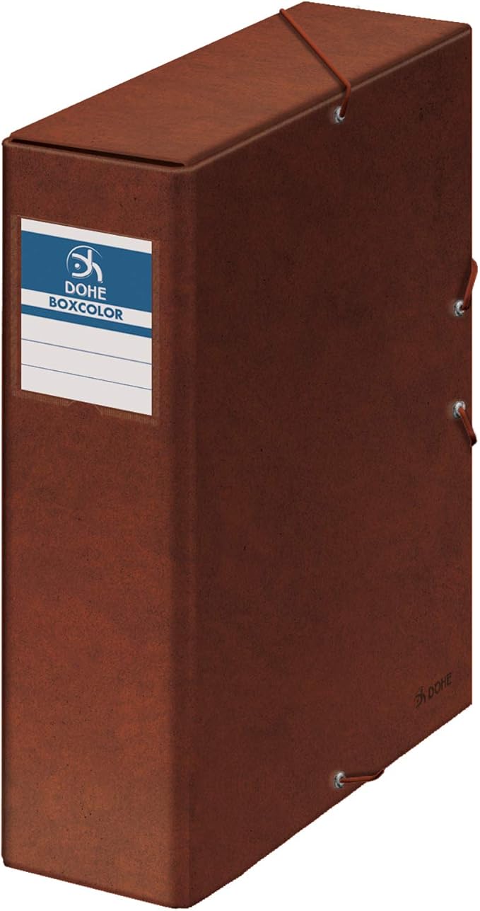 Dohe 9574 - Caja proyectos lomo, Estampado Cuero, 9 cm: Amazon.es: Oficina y papelería