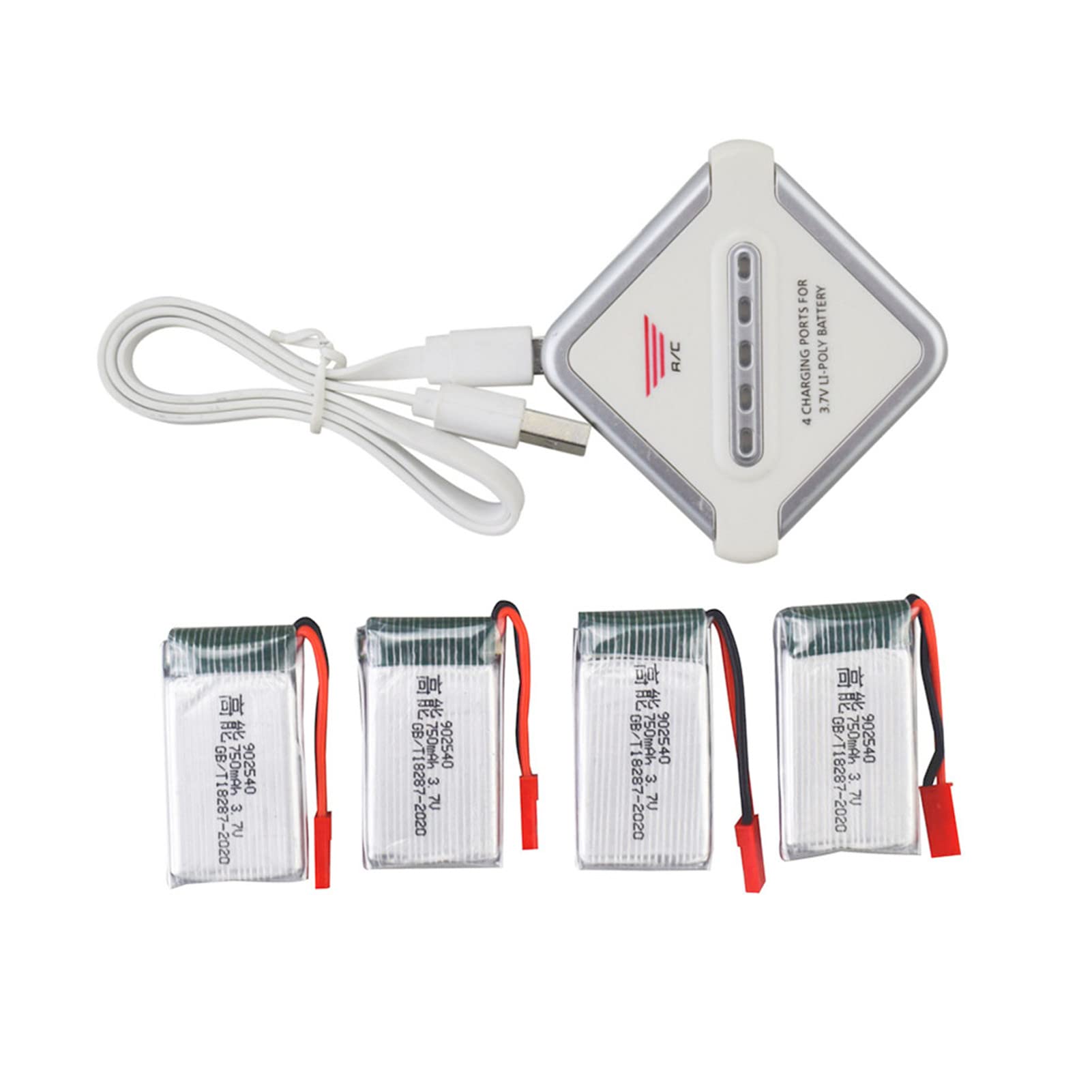 ZYGY 3.7V 750mah lithium battery with 4 in 1 balance charger for MJX X400 X400W X800 X300C Sky Viper S670 V950HD V950str s1750 V2450 HS110 HS200 HS200W HS110W Quadcopter accessories