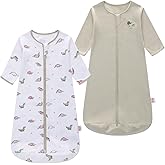 amo nenes 2PCS Baby Sleeping Bag, 100% Cotton Baby Wearable Blanket, Long Sleeve Sleep Sack for Infant Toddler 0-18Months