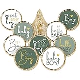 Green “It’s a Boy” Baby Shower Kisses Stickers – Candy Party Favor Labels, 180 Count