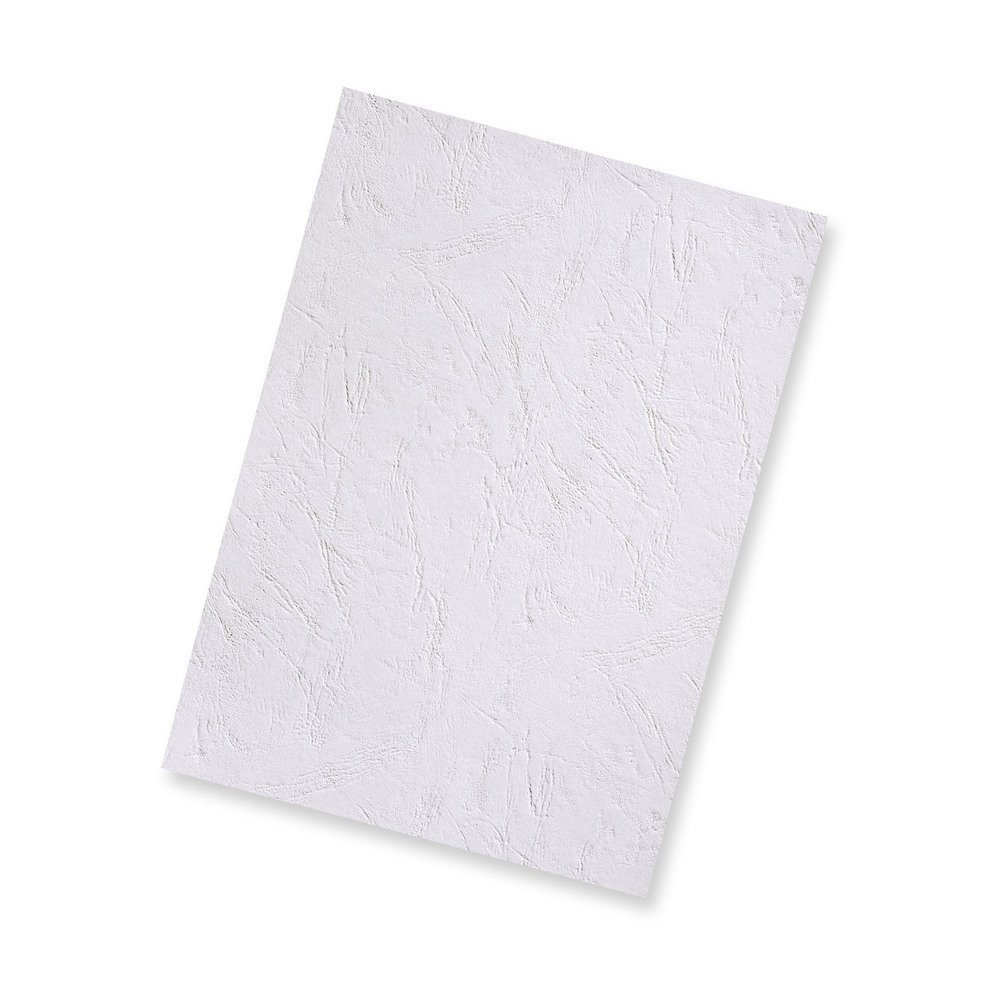 PAVO Premium A4 Leather Grain Binding Cover - White (Pack of 100)