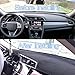 Naviurway Upgrade Anti-Slip Customize Fit Car Dash Cover Sunshield Dashboard Mat Compatible for Honda Civic Hatchback Coupe Sedan 2016 2017 2018 2019 Black