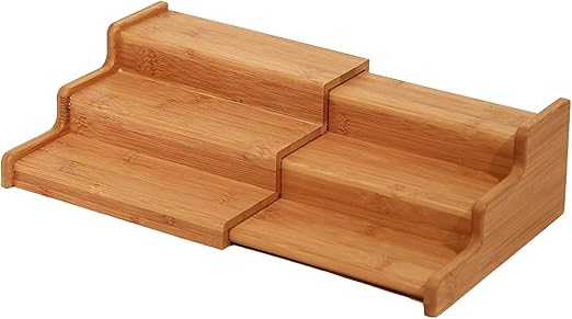 Amazon Com Seville Classics 3 Tier Expandable Bamboo Spice Rack