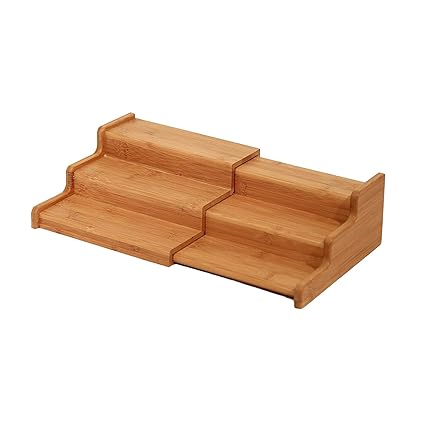 Buy Seville Classics 3 Tier Expandable Bamboo Spice Rack Step