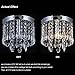 Floodoor Modern Crystal Chandelier Flush Mount Pendant Mini Ceiling Light Raindrop Fixture for Living Room Hotel Hallway Bedroom H6.9